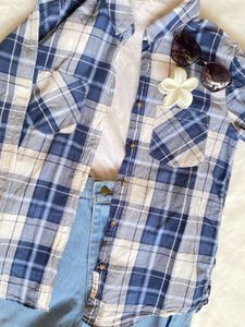 Blue Plaid Shirt