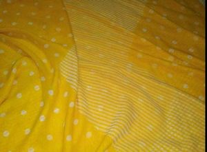 Pink Floral &amp; Yellow Polka Dot Sarees