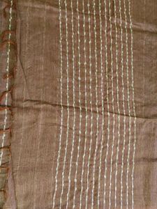 Beautiful Brown Linen Saree