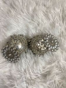 Silver Jhumka Earrings