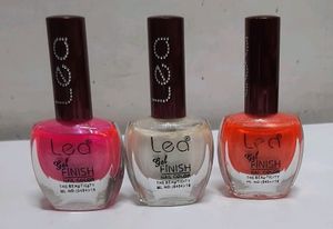 Ebony Matte Nail Paint. Combo Of Orange/Nude/Pink