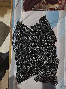 Printed Tie-Front Top