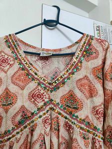 Pink Alia Cut Kurti