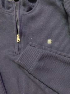 Navy Blue Half Zip Sweater