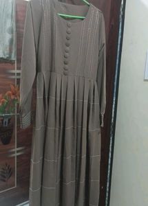 Elegant Grey Abhaya Burqa