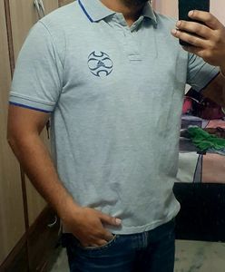 Adidas Grey Collar T Shirt
