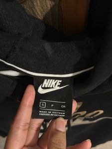 Nike Black Cropped Hoodie