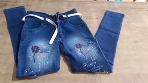 Cute Embroidered Jeans