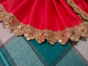 Laddu Gopal Dress - Red &amp; Gold