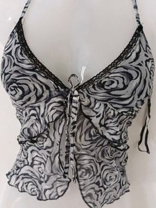 Y2K Floral Halter Top