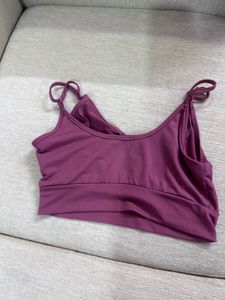Pink Bralette And Long Skirt Set