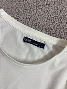 White Eyelet Sleeve Top