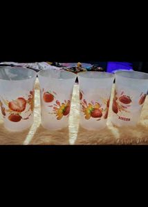 Combo Of 3,Fruit Peeler, Chopping Board N 4 Glass