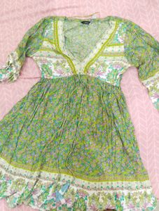 Boho Floral Print Mini Dress