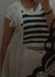 Striped Knit Top & Cardigan Set
