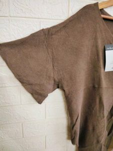 Brown Twist Front Top