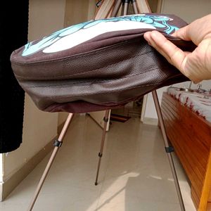 Brown Graphic Tote Bag