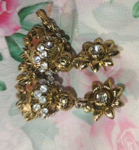 Golden Jhumka Earrings