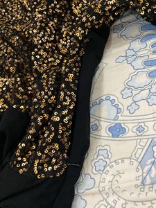 Black and Gold Sequin Top