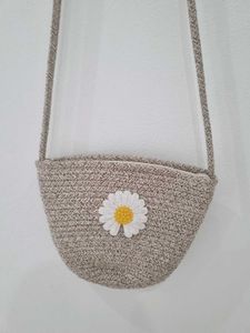 Natural Jute Basket Sling Bag