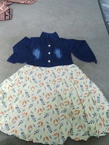 Denim Top Floral Dress