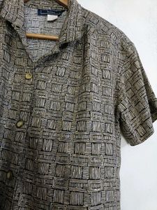 Weave Pattern Half Shirt