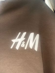 H&amp;M Brown V-Neck Sweatshirt