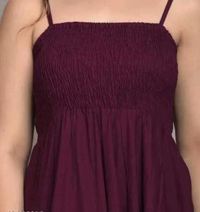Burgundy Spaghetti Strap Maxi Dress