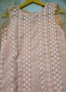 Chikankari Embroidered Kurta (Freebie Included)