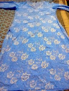 Pure Cotton Kurti Set Free New Sare