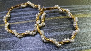 Pearl &amp; Gold Jewelry Set