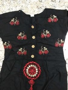 Black Festive/Party Wear Long Kurthi