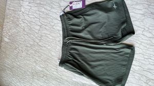 Olive Striped Shorts