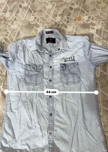 Denim Style Button-Down Shirt