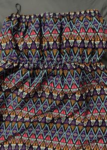 Fun Geometric Strapless Dress