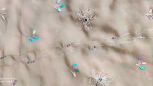 Vintage Bollywood Chiffon Sequin Saree