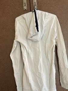 Womens White Free Size Sweat Shirt With Cap Fit 4x