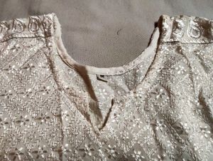New Women White Stylish Kurta 💗