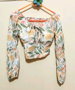 Floral Print Tie Top