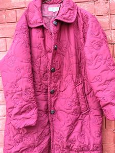 Burgundy Quilted Coat