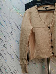 Beige Knit Cardigan