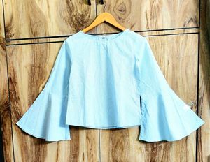 Sky Blue Cotton Top Size-34
