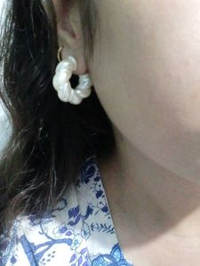 Pearl Hoop Earrings