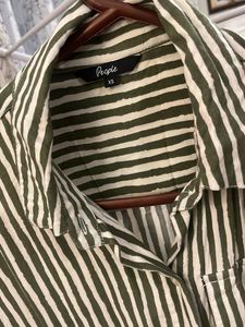 Striped Button-Up Shirt