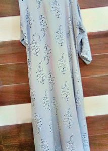 A Line Kurta In Light Gray Color
