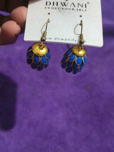 Blue Jhumka Earrings