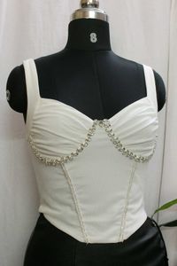 White Embellished Corset Like Top