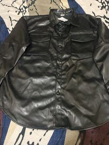 Stylish Black Faux Leather Jacket