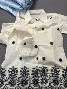 Embroidered Cotton Coord Set
