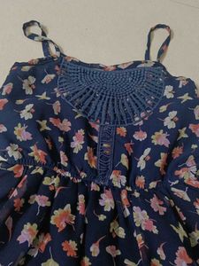Floral Sundress with Crochet Detail